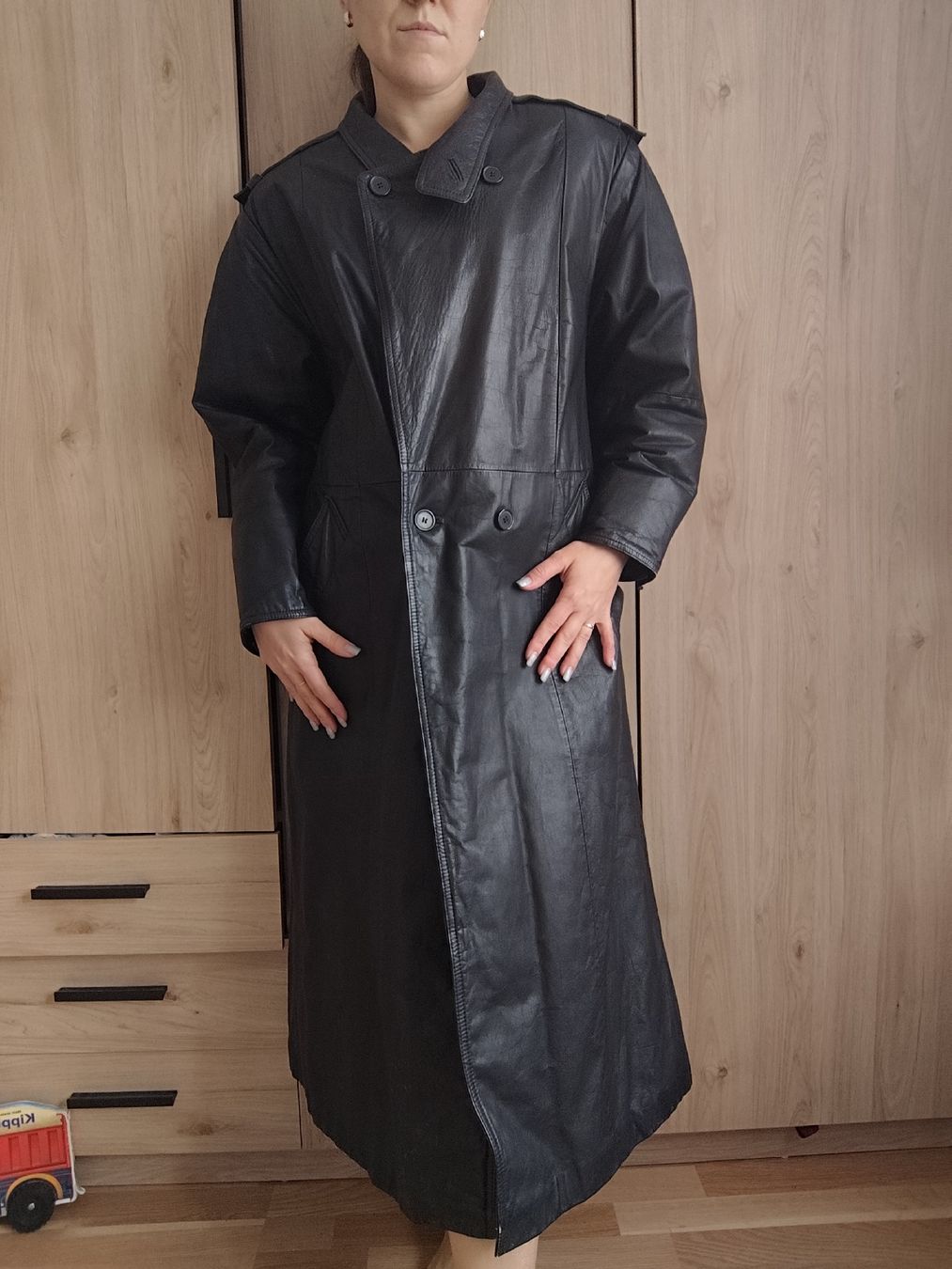 Cappotti: Vintage Black Leather Coat size unknown – Usato da Mägenwil venduto da VintageGirly 9