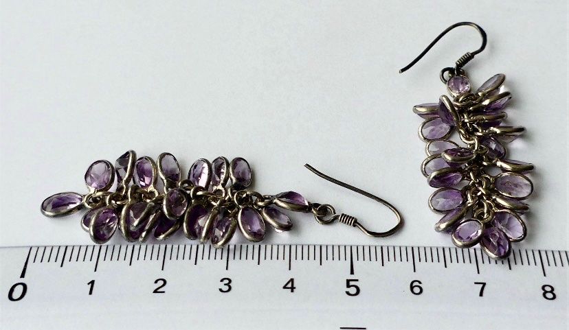 Orecchini pendenti & Orecchini a lobo: Ohrhänger Silber 925 mit Amethysten – Usato da Matten b. Interlaken venduto da kero71 4