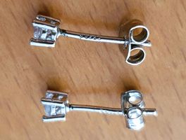 925 SILBER OHRRINGE - OHRCLIPS - OHRSTECKER MIT STEIN