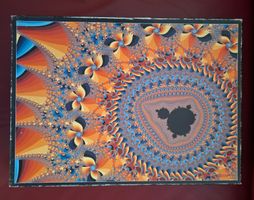 Puzzle Fraktal Motiv bunt