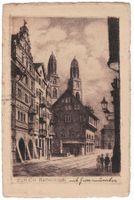 Zürich, Rathausquai, Handdruck gelaufen 1932