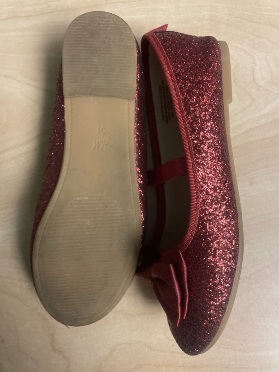 H&M Scarpe per ragazze: Glitzer Ballerinas Gr.34H&M - rot - Neu – Nuovo (secondo la descrizione) da Obergerlafingen venduto da cabo4 2
