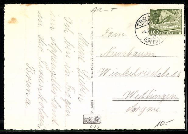 Cartes postales: AK Trogen, Dorfansicht mit Rehetobel – D'occasion à Berlin par bartko-reher 1