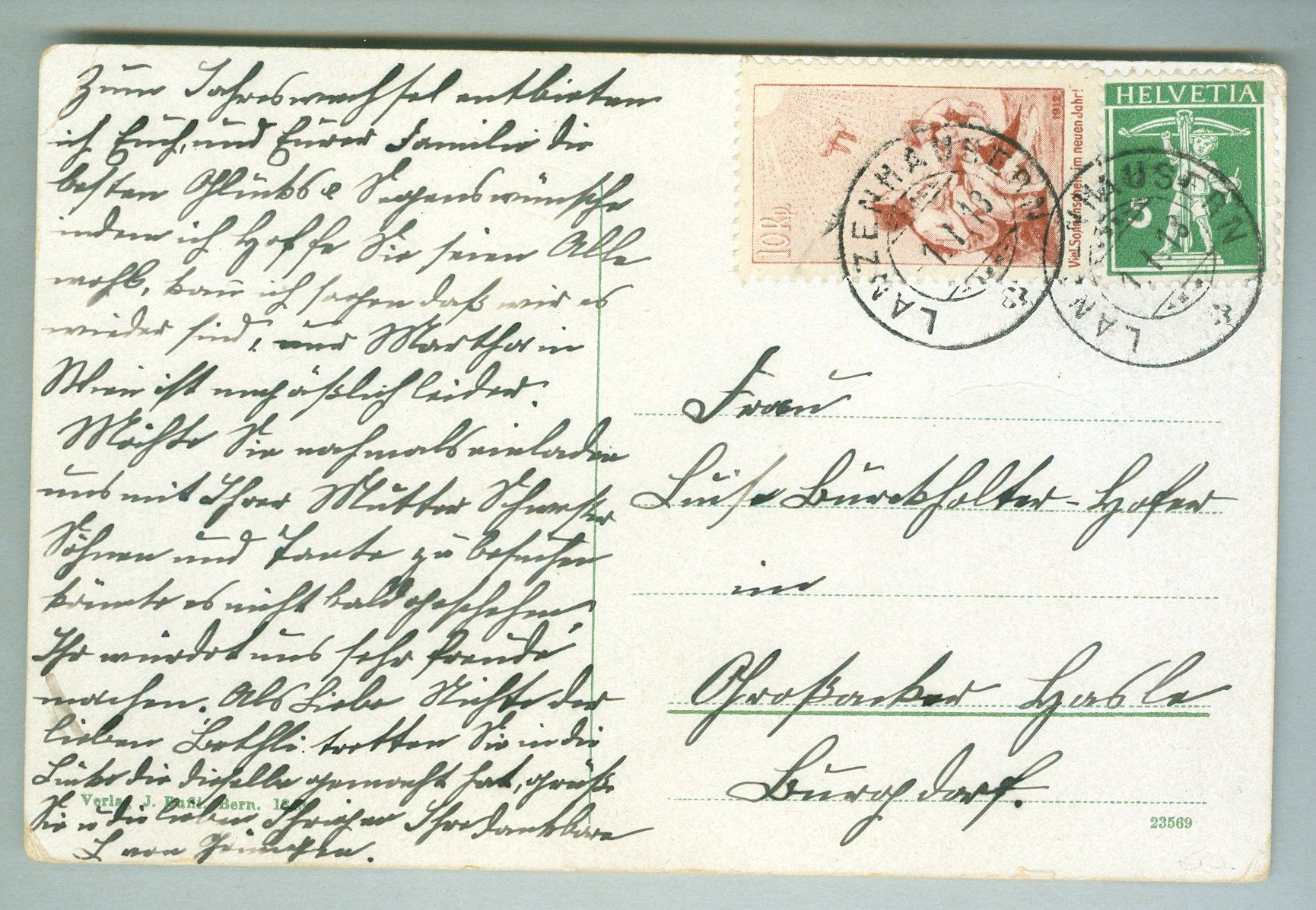 Alle Briefmarken: 1913 Schweiz Pro Juventute Vorläufer – Gebraucht aus Zürich von yago-rot