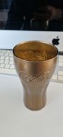 Coca-Cola Glas Sammelglas, goldfarben gebraucht