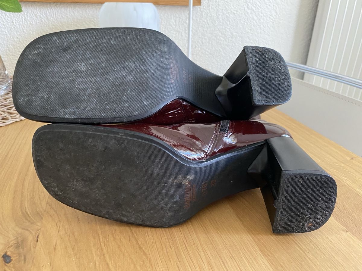Damenschuhe: Manfield Stiefel Lack bordeaux, Echtlederfutter,, Gr. 39 – Neu (gemäss Beschreibung) aus Hünibach von nadalila 6