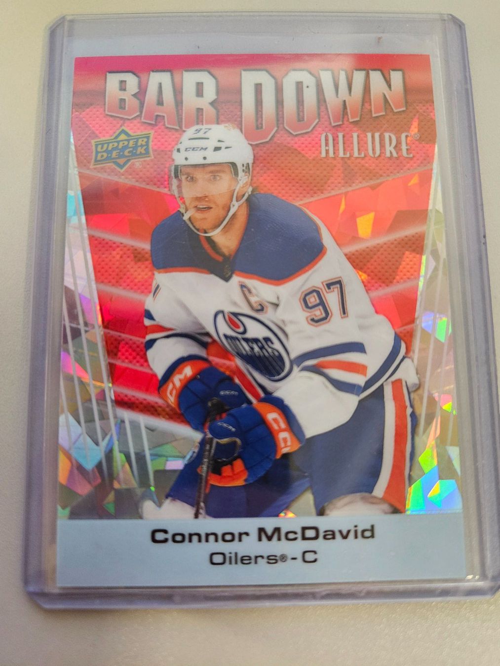 NHL Carte collezionabili: NHL 2023-24 Upper Deck Allure Bar Down Red 49/99 C.McDavid – Usato da Arth venduto da Web_air1