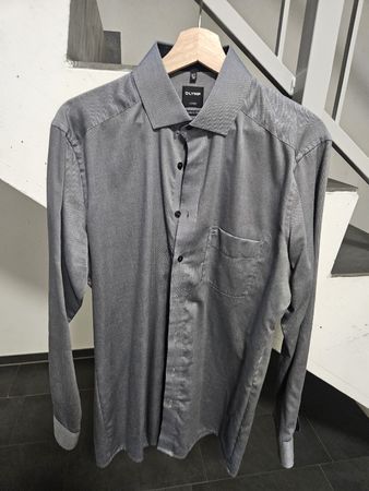 Olymp Luxor Hemd modern fit Grösse 40 grau guter Zustand
