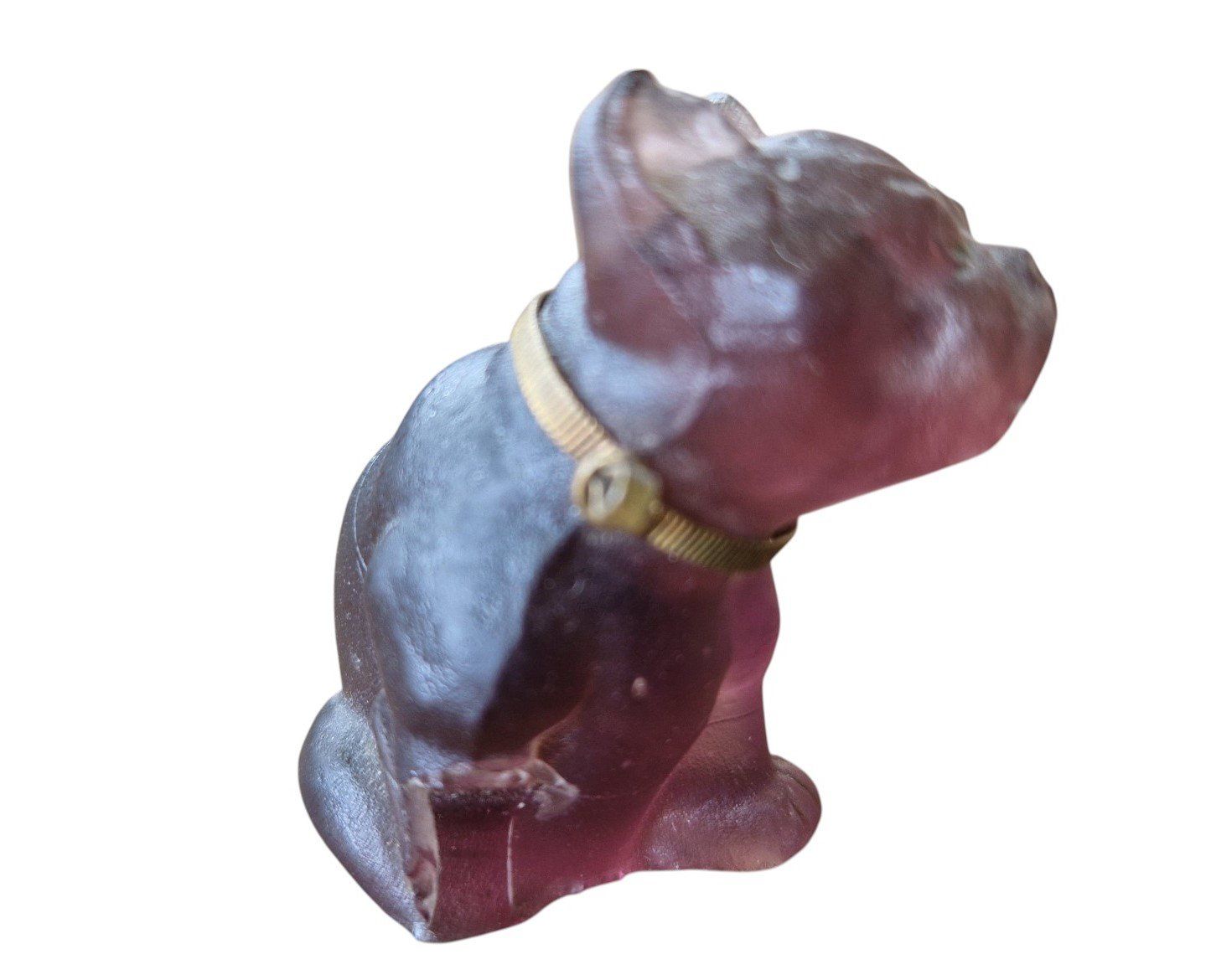 Statuette: antike Figur Bulldogge Amethyst-Glas – Usato da Mörschwil venduto da wunderkiste44 4