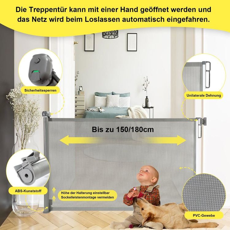 Sécurité: Kindergitter Babygitter Treppengitter – Neuf avec emballage d'origine à Schaffhausen par VendemosSchweiz 2