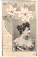 Model in der Show ca. 1900