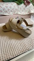 Sandales compensées 5th Avenue beige taille 39 