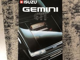 Isuzu Gemini GTI Verkaufsprospekt 12 Seiten dreisprachig
