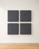 4 Akustikabsorber 30x30x5 cm – Home Studio Akustikpanel grau