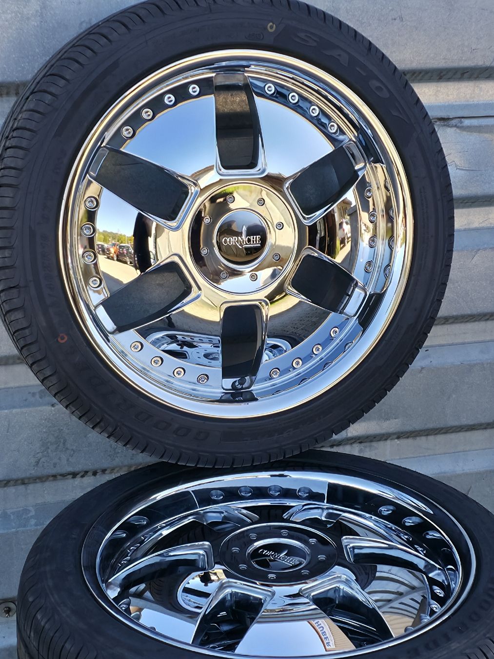 Mercedes-Benz Pneumatici & Ruote complete: Corniche Eclipse 8x18" Chromefelgen, 5x112 / 5x100 neuwertig – Usato da Kreuzlingen venduto da Tewes 3
