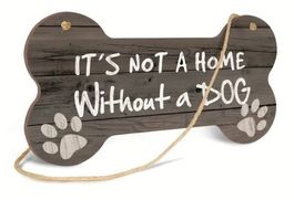 Holzschild Hunde Knochenform "Life is Not ... Dekoschild NEU
