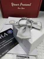 Bague argent avec diamants de moissanite de 0,5 ct GRA