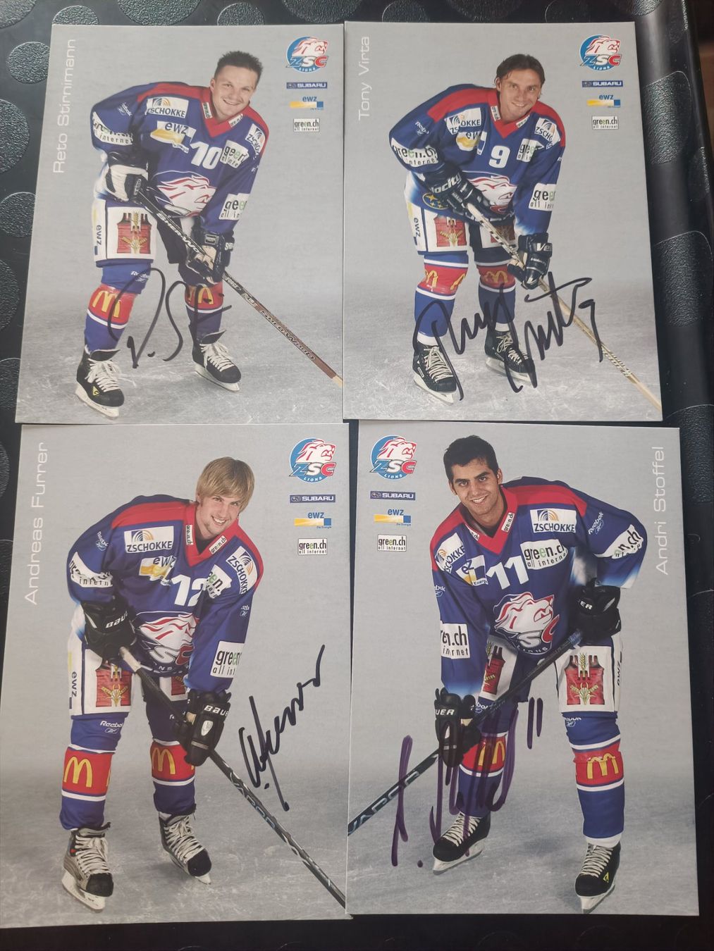 Autografi: ZSC  Set -  4x handsigniert – Usato da Menziken venduto da Artographs