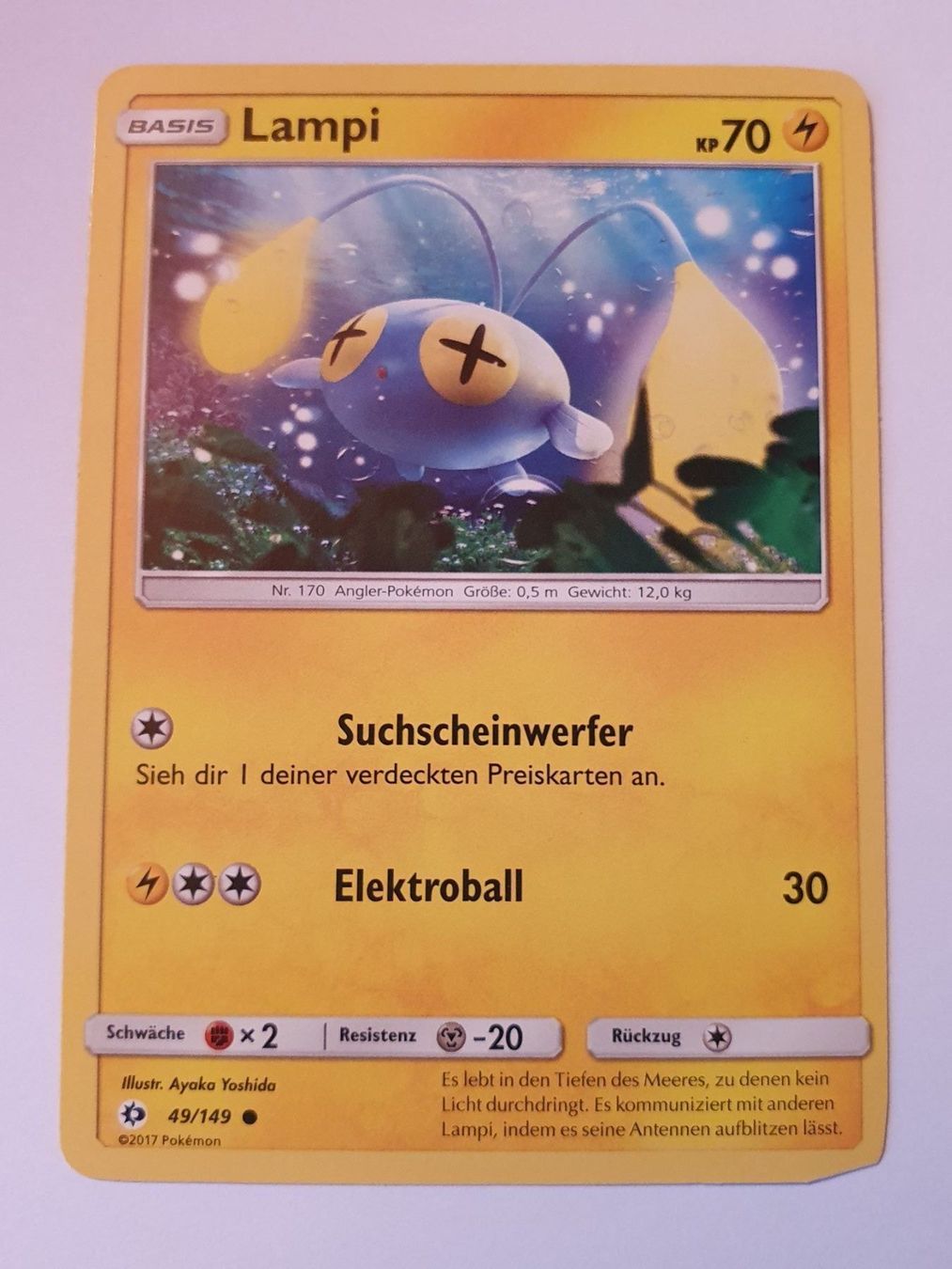 Pokémon Carte collezionabili: Pokémon Lampi 2017 TCG Karte – Usato da Oberdorf BL venduto da BaldenEagle
