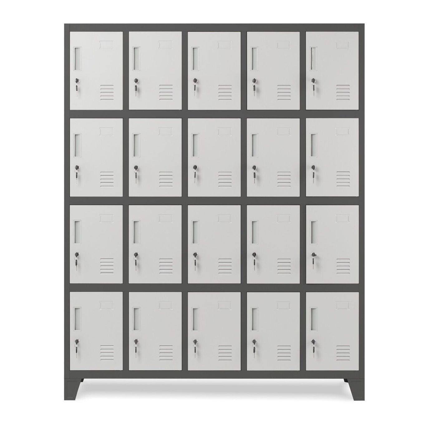 Armadi: Schliessfachschrank 20 Fächer - Anthrazit/Weiss – Nuovo e nell'imballaggio originale da Wallenwil venduto da toesstal-vertrieb