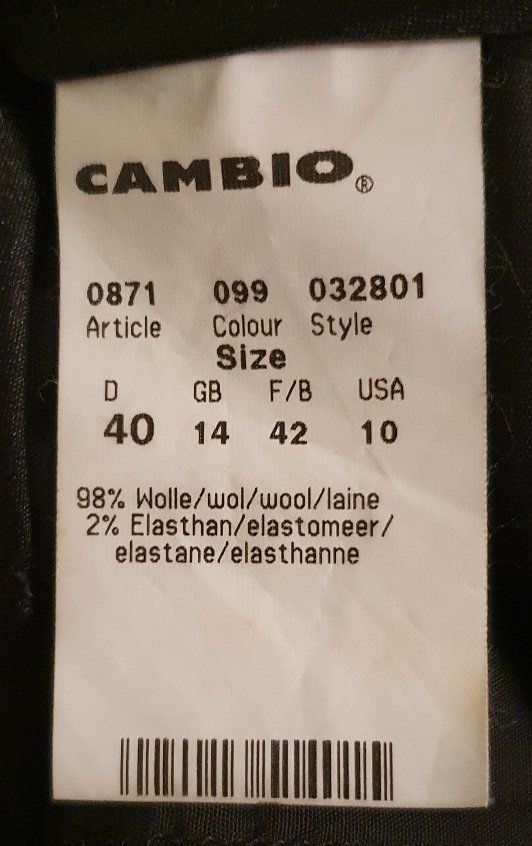 Cambio Pantaloni: Cambio Cropped-Hose, Gr. 40 – Nuovo (secondo la descrizione) da Unterentfelden venduto da LookoutMt 7