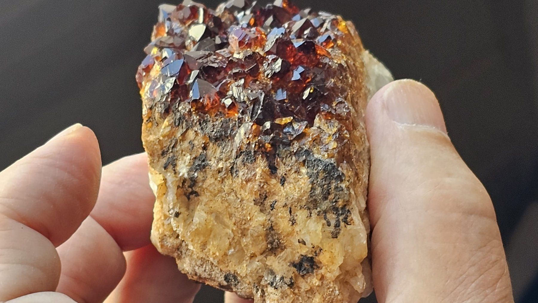 Minerali & Pietre curative: Dark Red Garnet Crystal Cluster on Matrix – Usato da St-Légier-Chiésaz venduto da nig_dk7p 3
