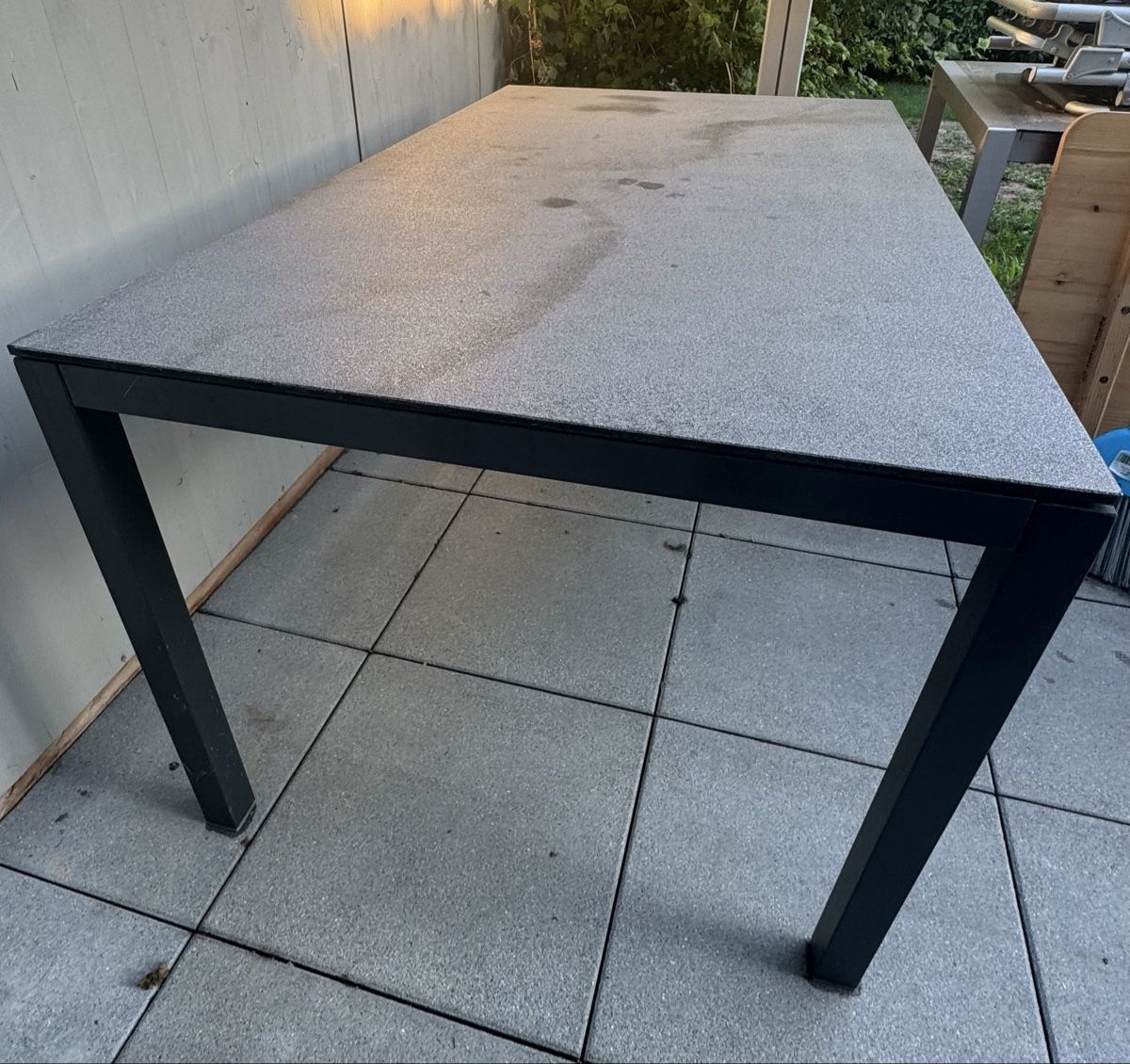 Tables: Gartentisch mit Steinplatte 160x90cm – D'occasion à Uster par Faby1987 1