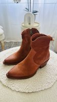 Stiefeletten Almagnes Orange Groesse 36 Leder Neu