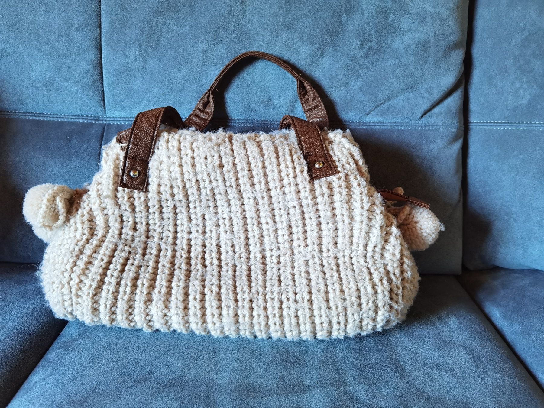 Borse da donna: Gestrickte, hellbraune Handtasche Claire's – Usato da Goldingen venduto da YouAreMySunshine 2