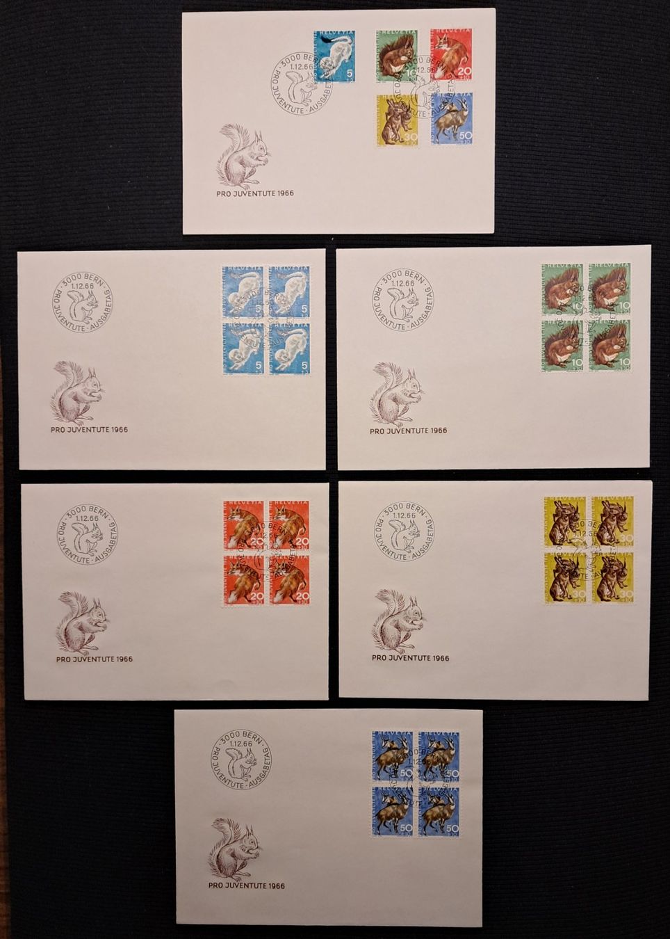 Tutti i francobolli: 6 FDC - ET 1.12.66 – Usato da Ponto Valentino venduto da giorgia06