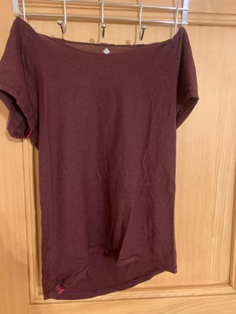 T-shirt sport bordeaux femme, Taille S