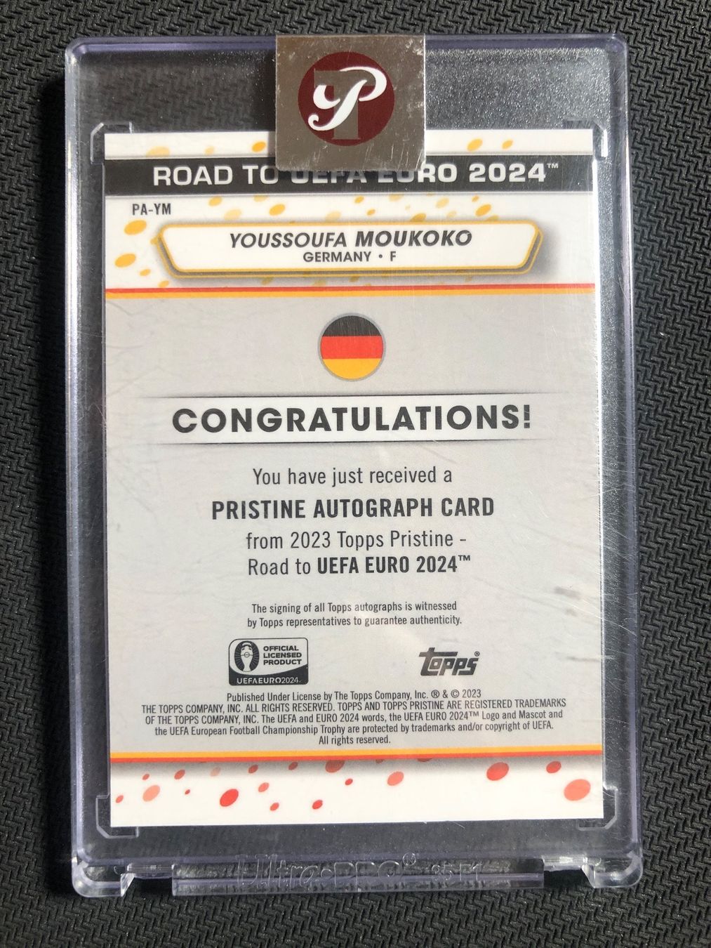 Topps Sammelbilder & Trading cards: Topps Pristine Youssoufa Moukoko Encased Autogramm – Gebraucht aus Wangenried von Garagara 1