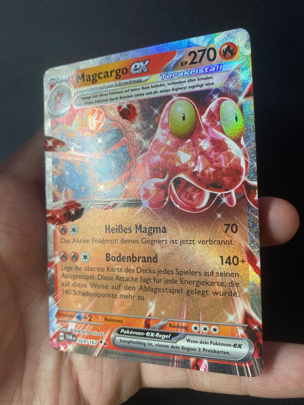 Pokémon Carte collezionabili: Magcargo ex 29 - Double Rare - Twilight Masquerade - DE – Nuovo (secondo la descrizione) da Hausen AG venduto da Shrade 1
