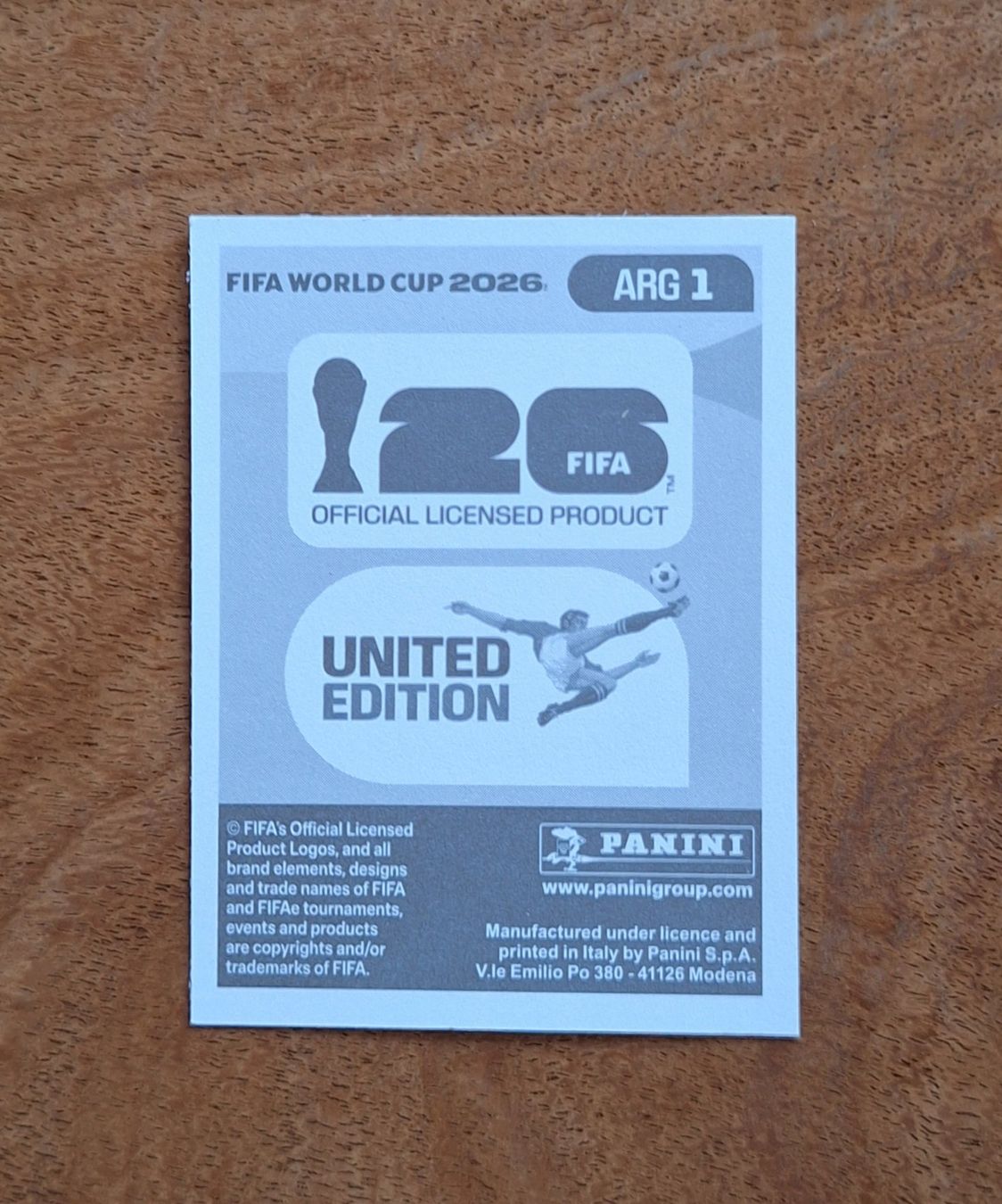 Panini Cartes à collectionner: Panini ARG 1 – Neuf (Voir description) à Romanens par Crocette 1