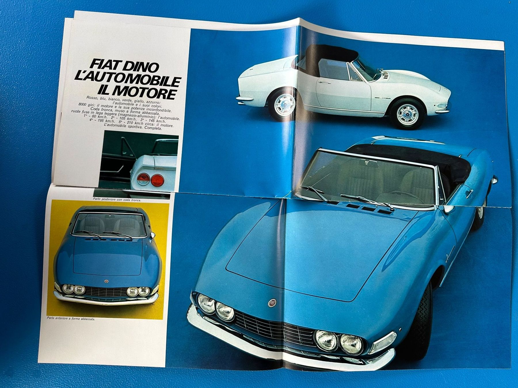 Fiat Documenti: Fiat Dino Spider , Orginal Prospekt – Usato da Boswil venduto da pavo1 6