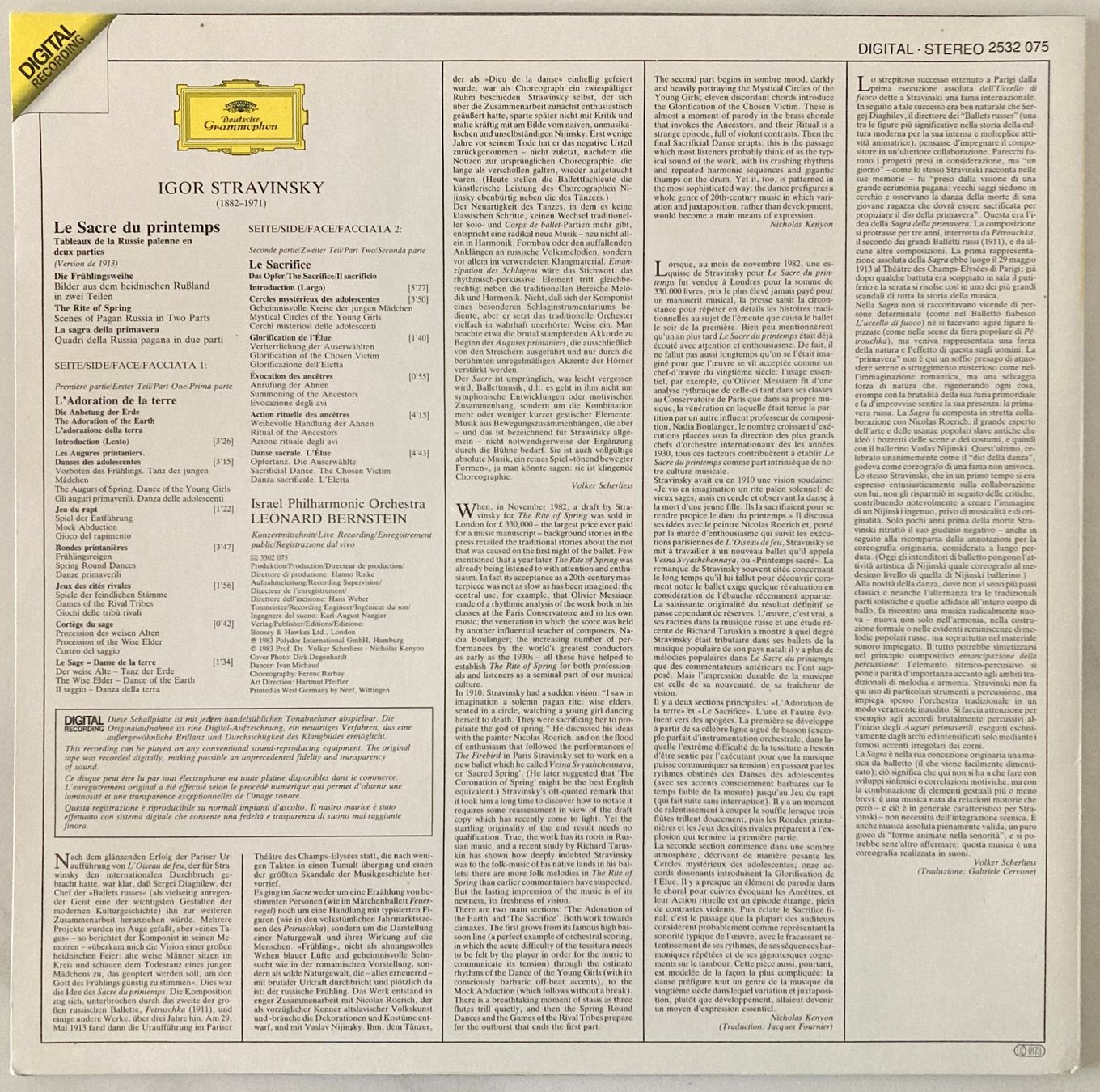 Vinyles: IGOR STRAVINSKY - LE SACRE DU PRINTEMPS – D'occasion à Bottens par hotter-than-hell 1