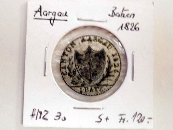 Alle Münzen: Aargau 1826, Batzen, ss+ – Antik aus Ueberstorf von dinbau