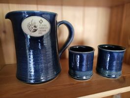Krug mit Becher 71 Eidg. Turnfest Luzern 1991 Keramik