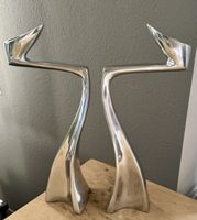 2 Stk. Kerzenständer „Schwan" Matthew Hilton Vintage 80er
