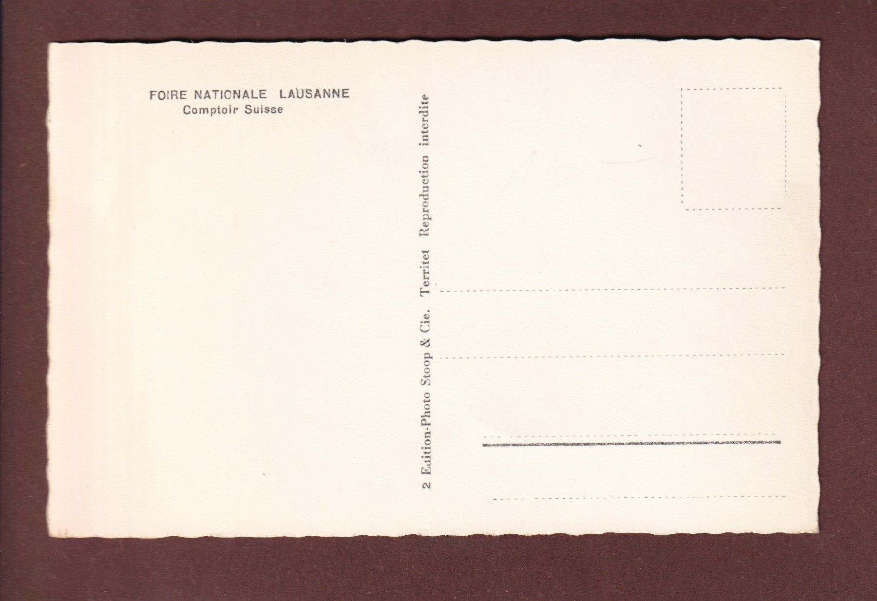 Cartes postales: LAUSANNE - Comptoir Suisse – D'occasion à Pully par nicecards 1