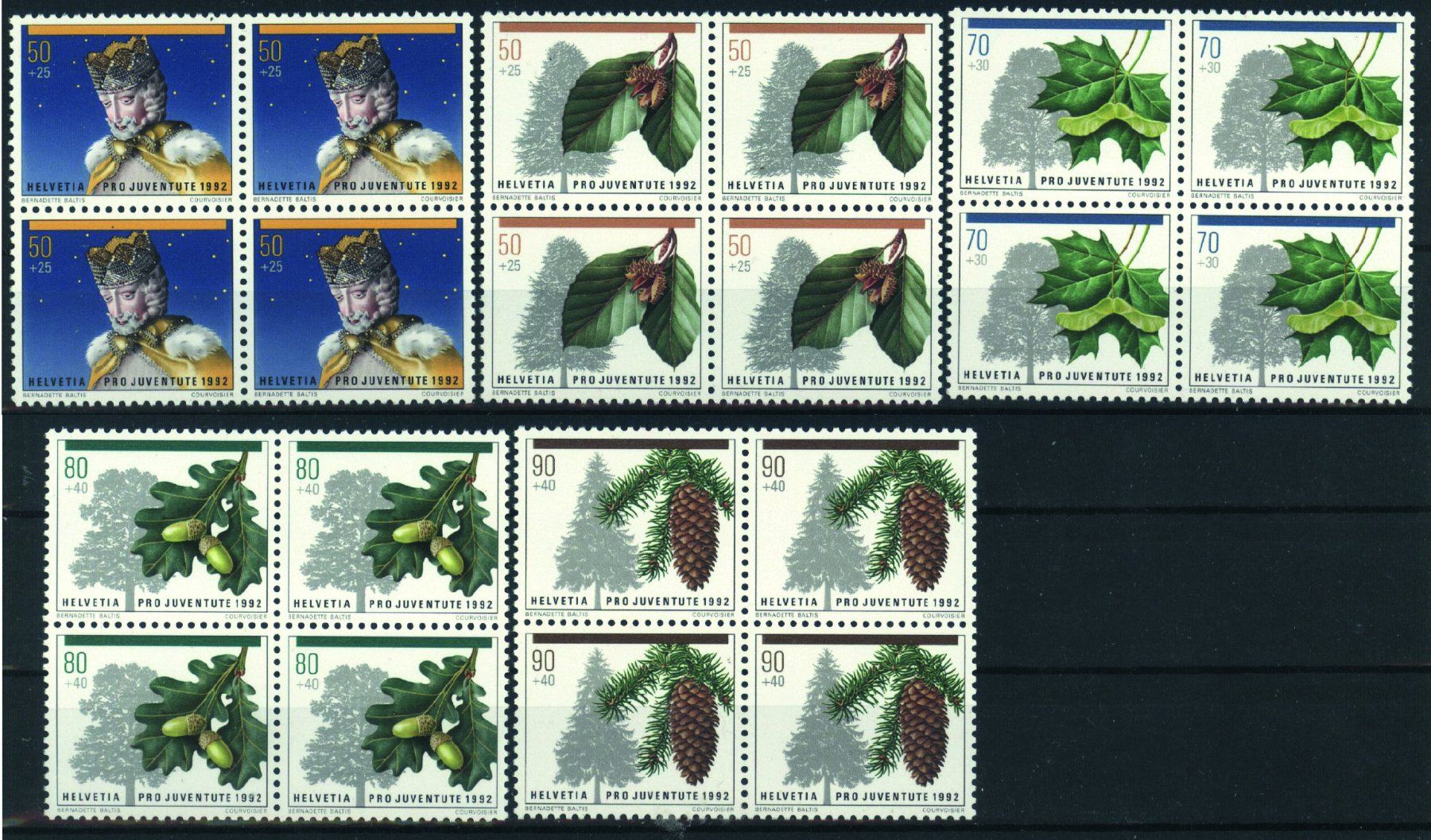 Tutti i francobolli: 1992, Pro Juventute, Viererblöcke ** – Usato da Willisau venduto da Vollstempel