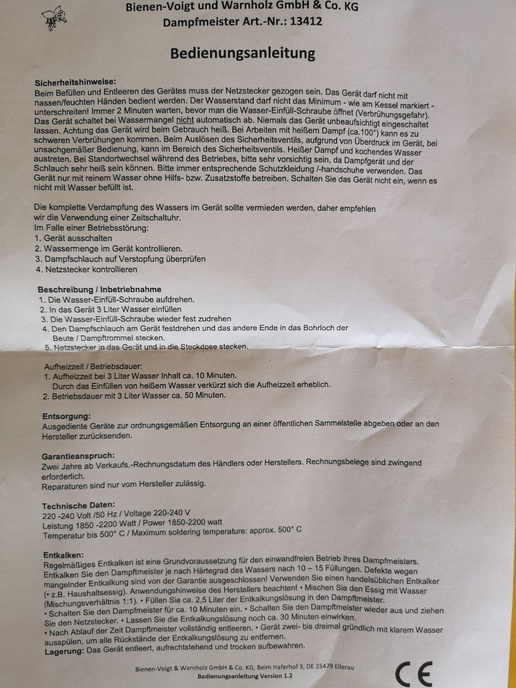 Alveari: Dampfwachsschmelzer – Nuovo e nell'imballaggio originale da Fehraltorf venduto da romanschwarz 6