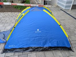 Camping Set mit Zelt, Varta Lampe, Thermomatte, Schlafsack
