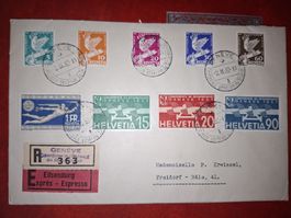 FDC Flugpost F16-18 + Gedenksausgabe Kat. 325.- 