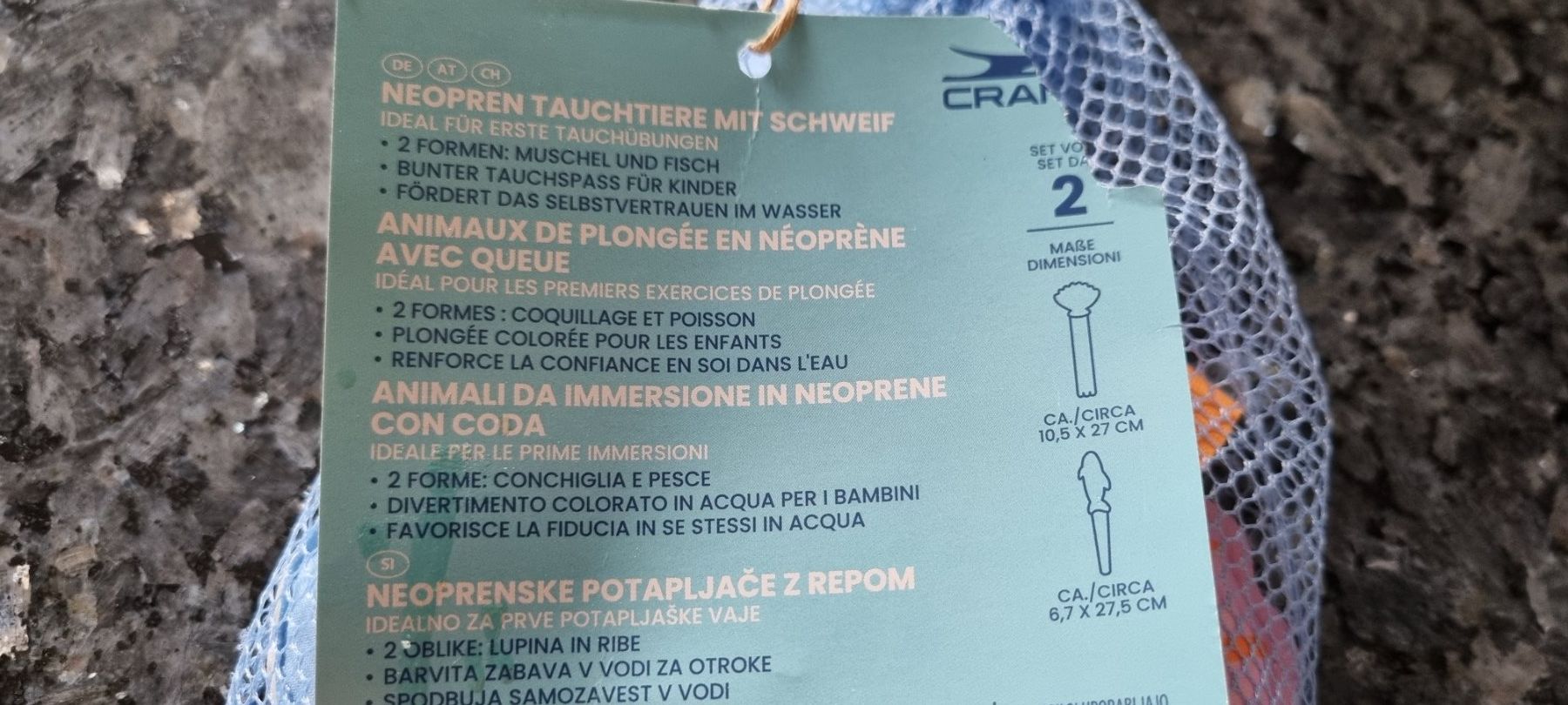 Giochi: Neopren Tauchtier Set mit Schweif neu – Nuovo (secondo la descrizione) da egliswil venduto da Maggy6 2