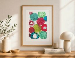 Aquarell Print Abstrakt - 14.5 x 20.5cm