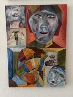 Ölgemälde auf Leinwand abstraktes Motiv Chaos/Leben