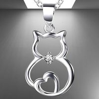 🐾 Süße Eleganz: Kätzchen-Kette mit Zirkonia-Anhänger! 🐾