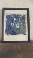 Rolf Knie Bild 1994 Tiger Druck mit Holzrahmen