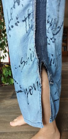 Jupe en jean originale et confortable, taille L